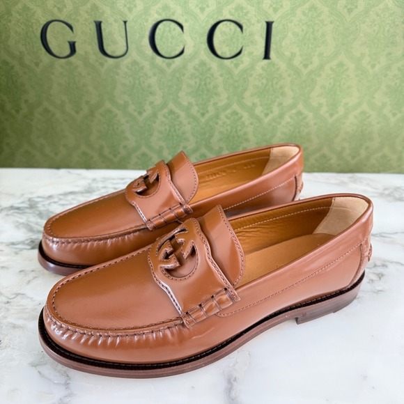 Gucci Other - Gucci 738470 Mens Moccasin Leather Millennial Ribot GG Loafers Sz Gucci 6